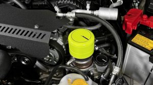 Subaru BRZ Oil Filter Cover - Perrin Performance - Neon Yellow - `13-`25